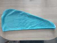Turban do suszenia włosów, turkusowy