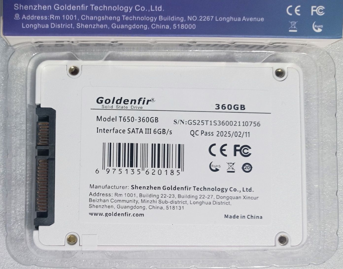 Sata ssd на 360gb новый