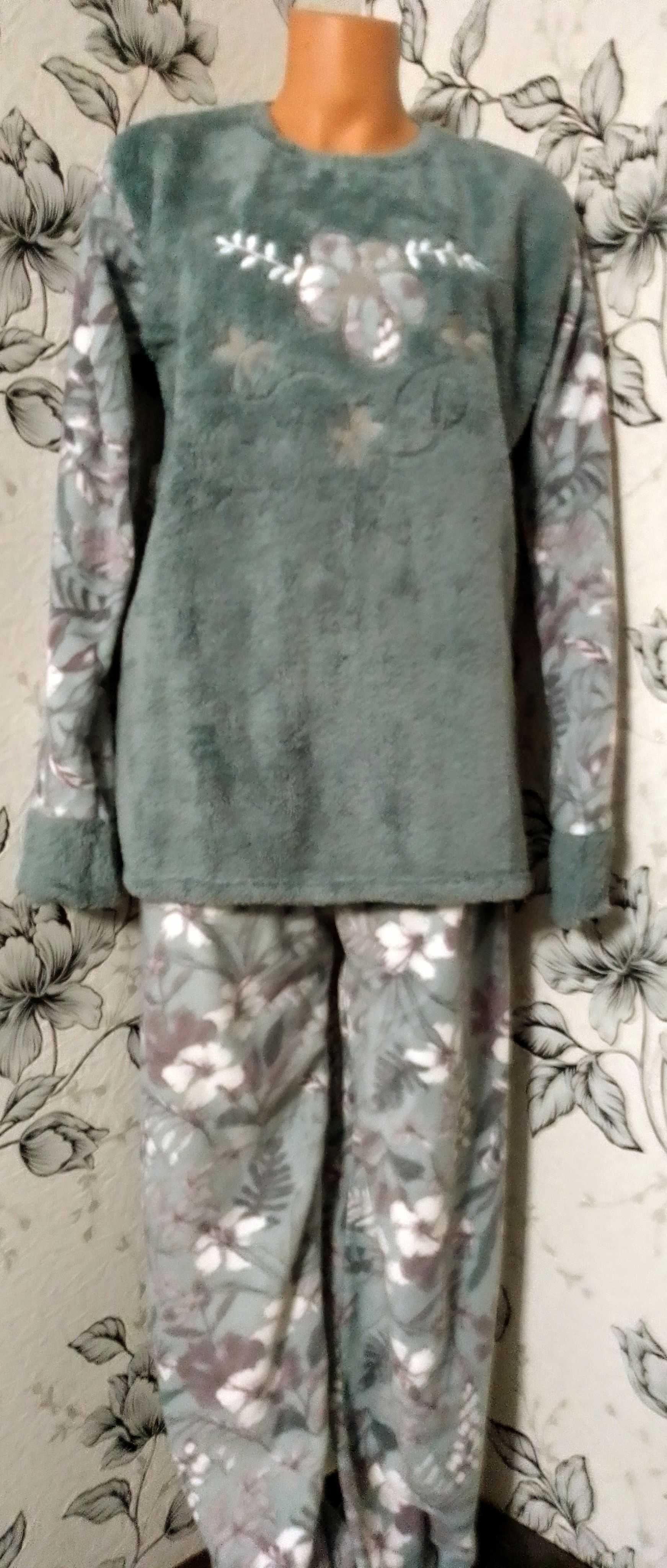 пижама женская зимняя флис+махра