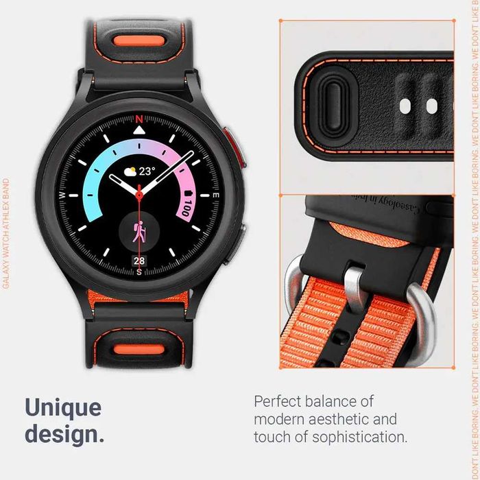Ремешок Caseology Athlex Band для Galaxy Watch 4/5/6 - Active Orange
