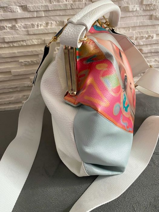 Massimo Contti  torebka listonoszka z printem 2 paski