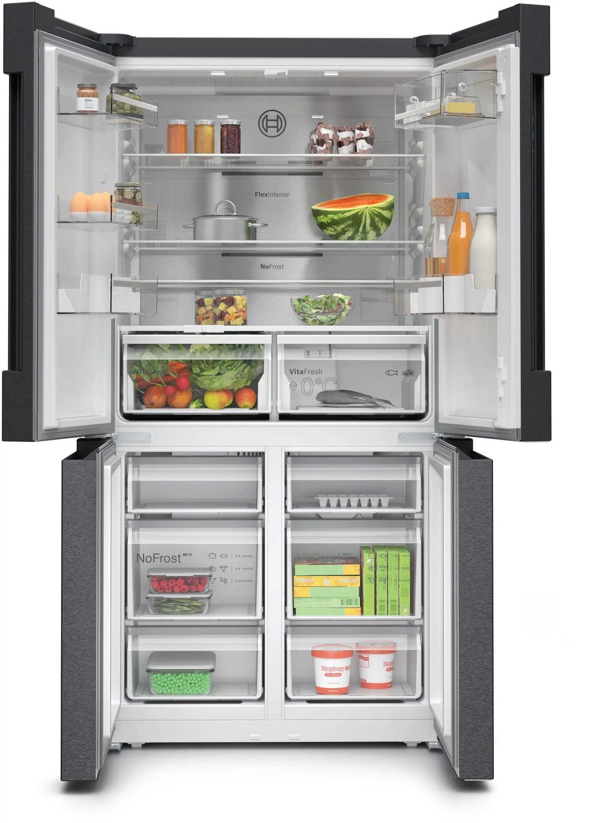 Lodówka Bosch KFN96AXEA Pełny No Frost 183cm  Ciemna Stal Nierdzewna