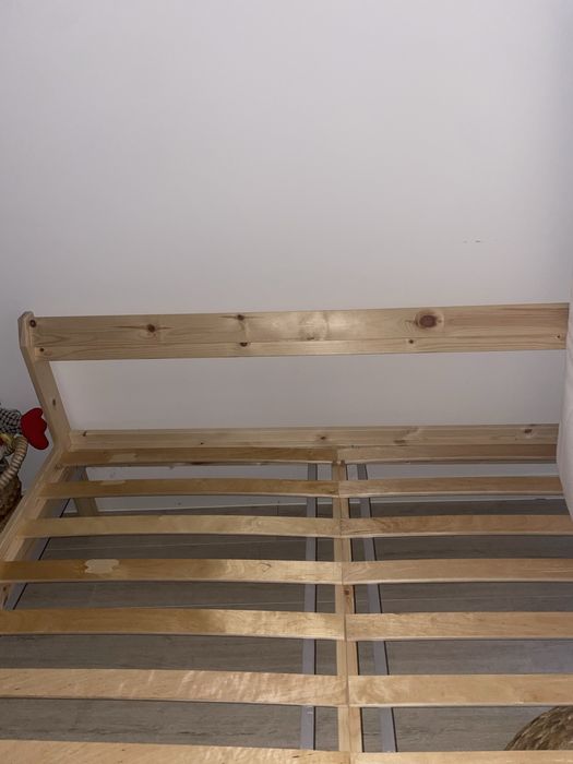 Rama łóżka sosna 140x200 Neiden + dno Luröy OKAZJA