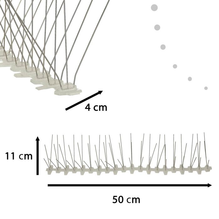 Kolce metalowe na ptaki gołębie 50cm x 11cm x 4cm