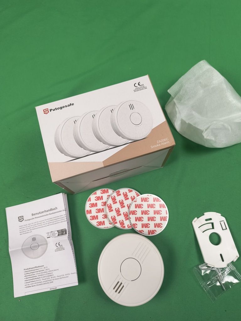 Czujnik dynu Putogesafe 4 SZT. Bezprzewodowy ALARM PRZECIWPOŻAROW