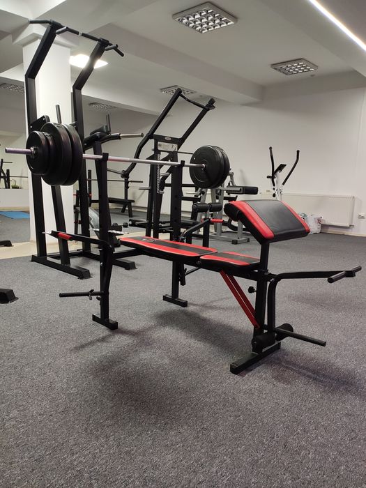 Лавочка для жима з грифом та блінами 50 кг