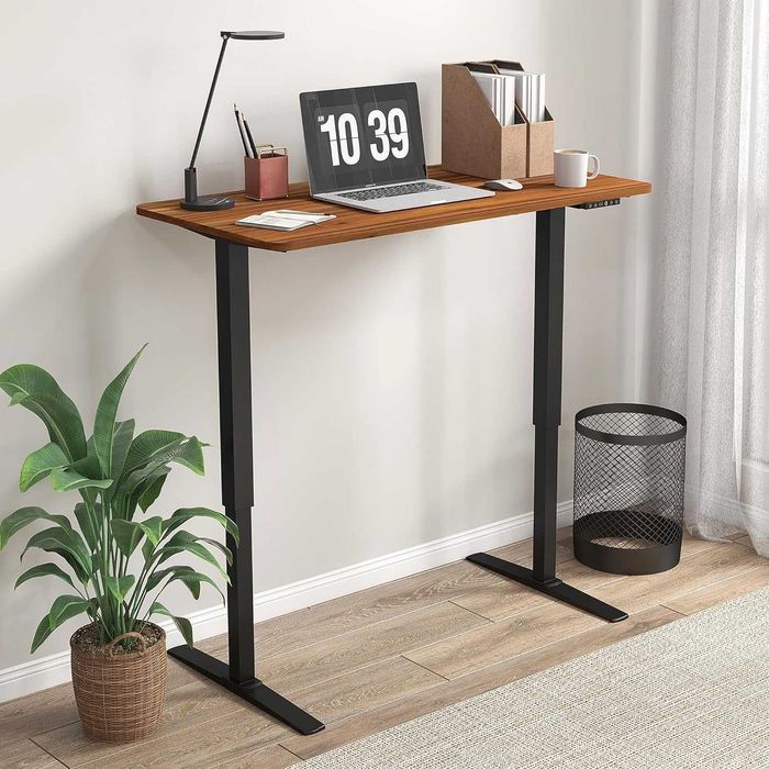 Secretária elétrica altura ajustável entre 73-118cm tampo 120x60 NOVO