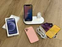 iPhone 12 black 128GB stan BDB gratis ładowarka QI