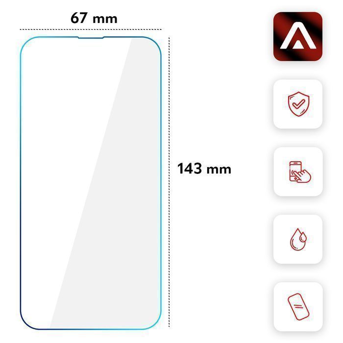 3x Szkło hartowane na ekran 9h + Szkło na obiektyw do iPhone 14 Pro