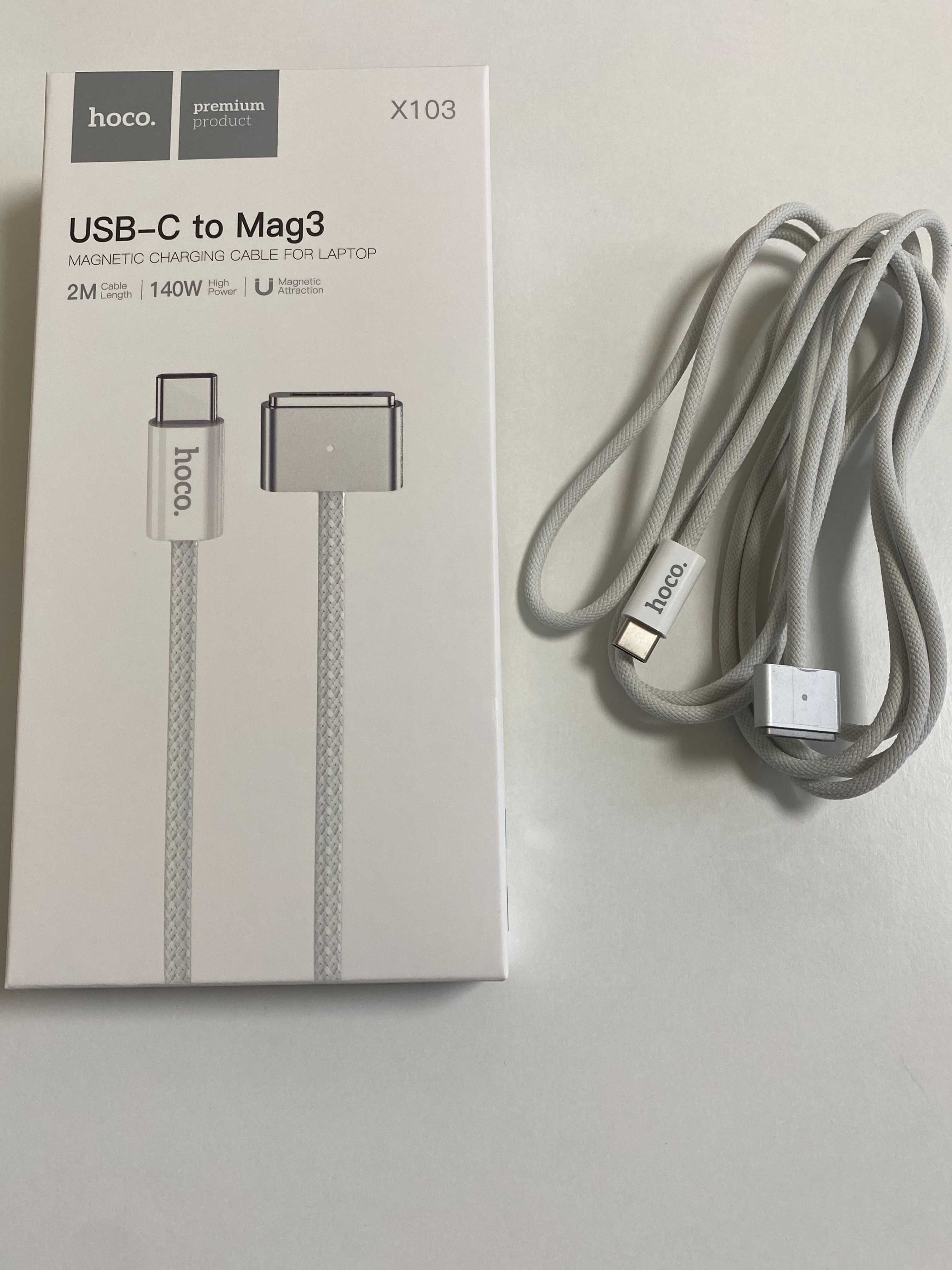 Кабель для зарядки Hoco X103 магнітний Type-C to MagSafe 3 140W 2 м.