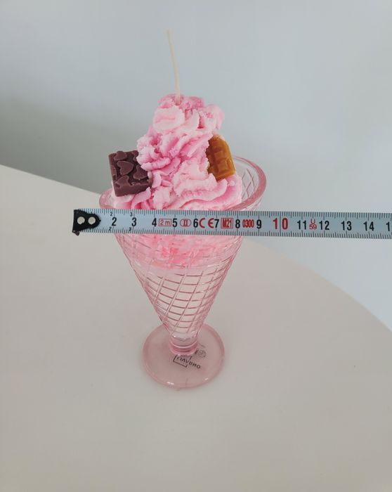 Świeczka sojowa naturalna cukierkowa wafel deser zapachowa duża