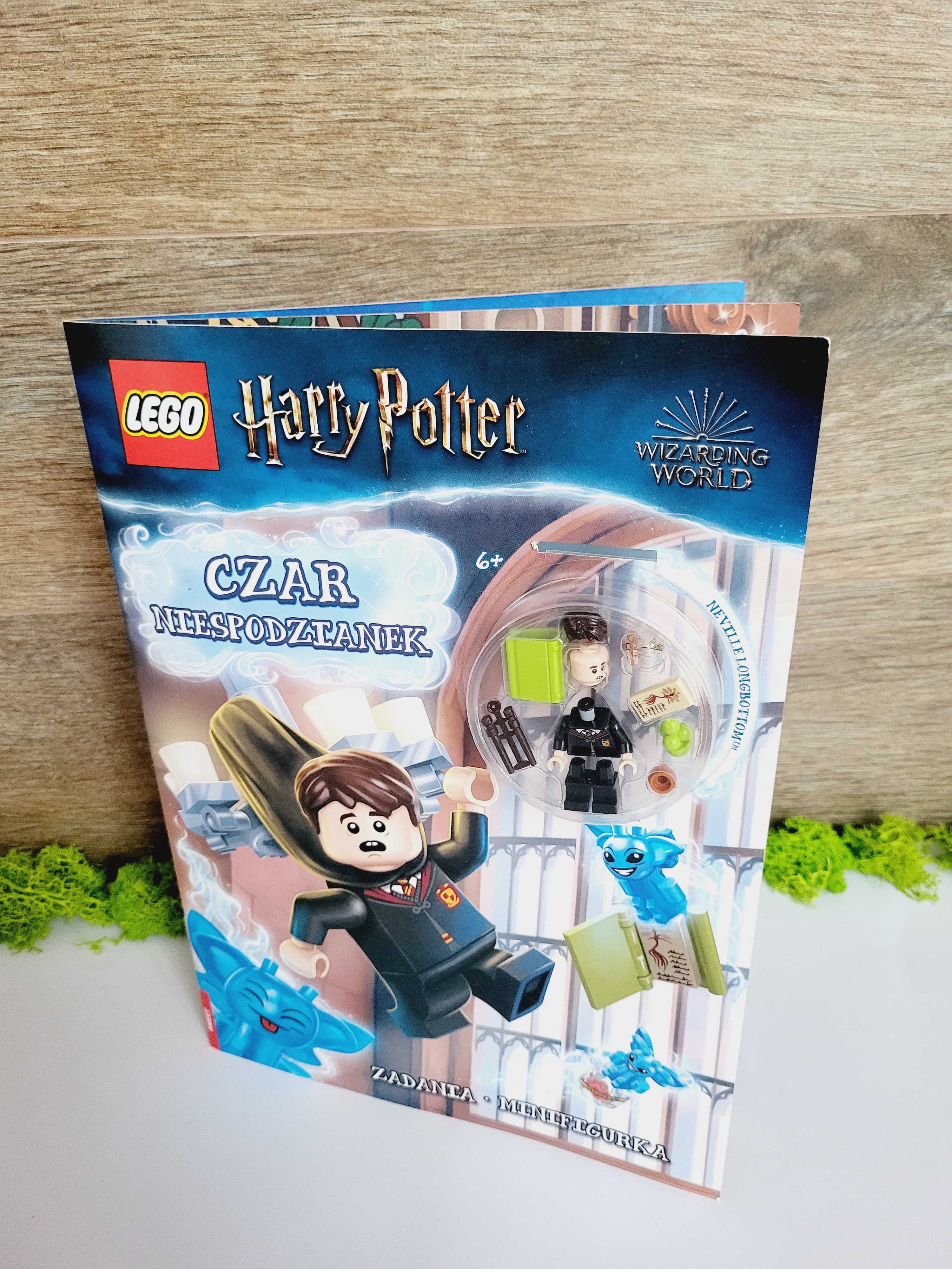 Książeczka z zadaniami i figurką Lego Harry Potter Czar Niespodzianek