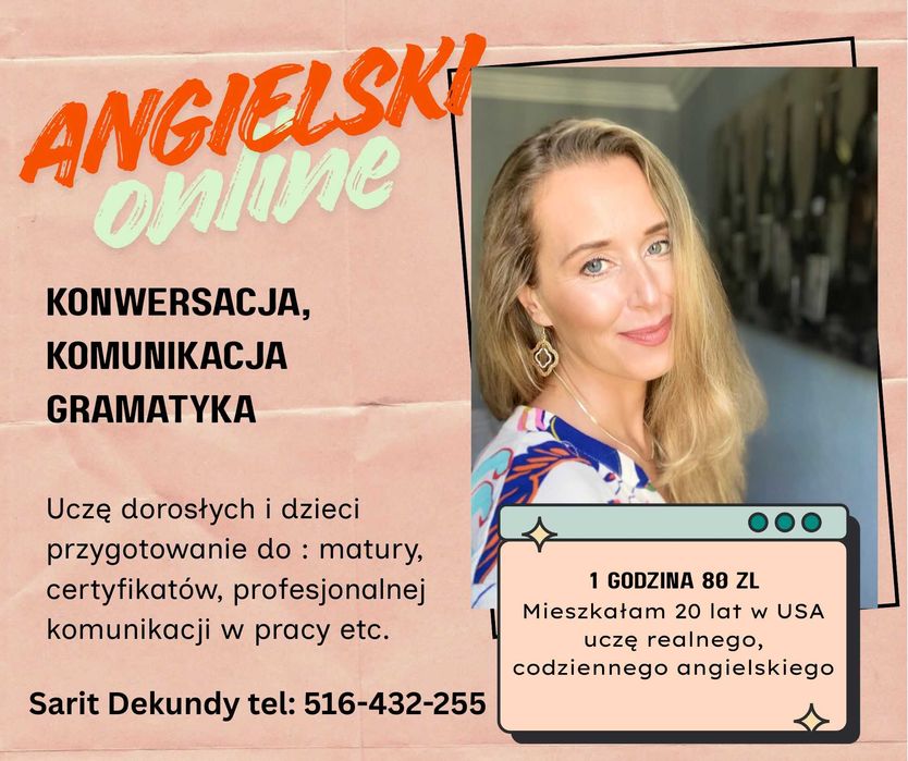 Angielski Online / Lublin • Wszystkie poziomy • Dorośli i młodzież
