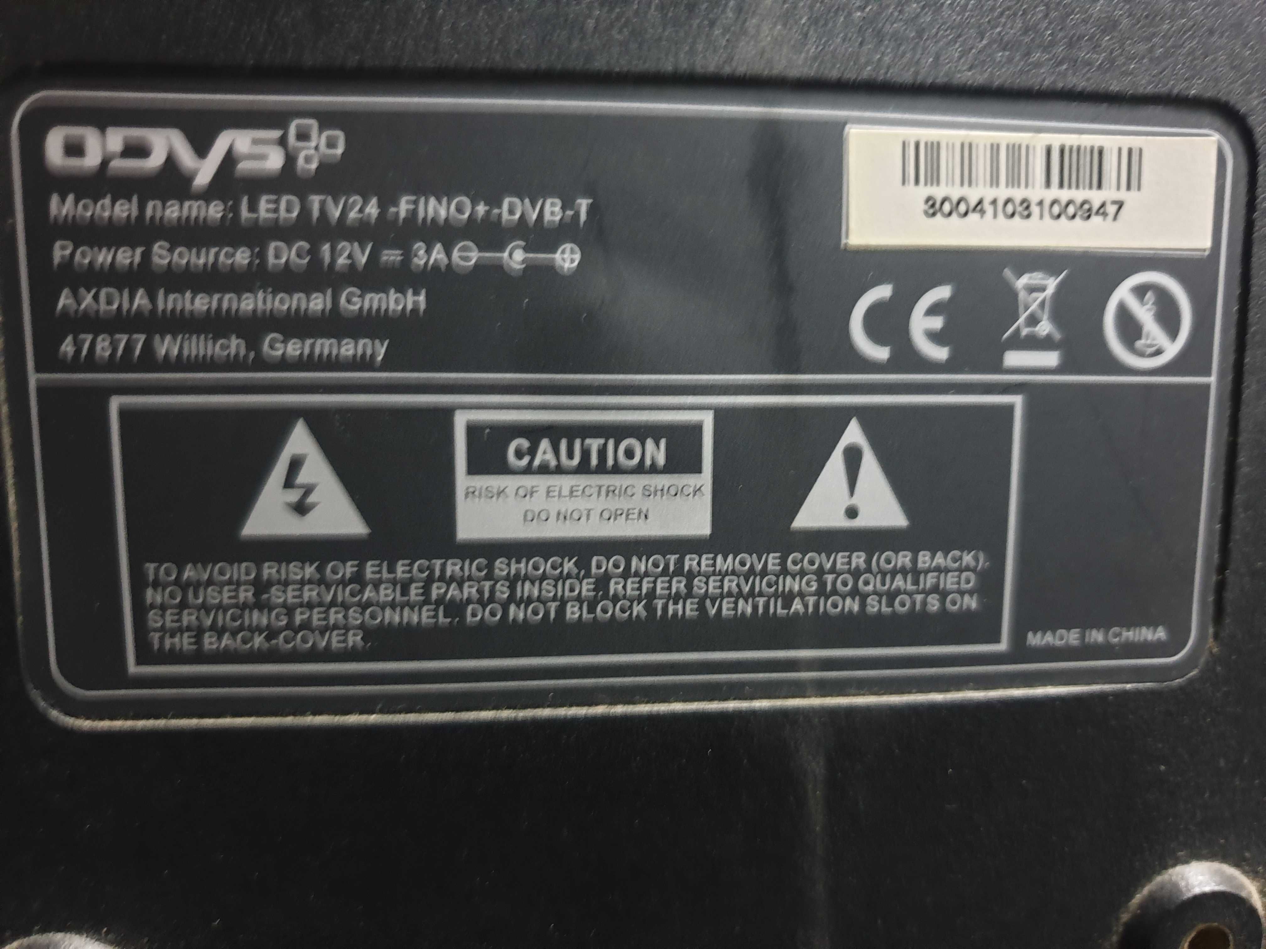 Telewizor ODYS  24 " cale " 12V LCD Led HDMI Kamping Kamper