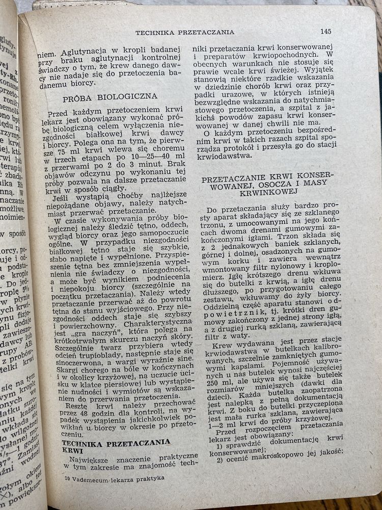 Vademecum lekarza praktyka 1955 Tom I i II