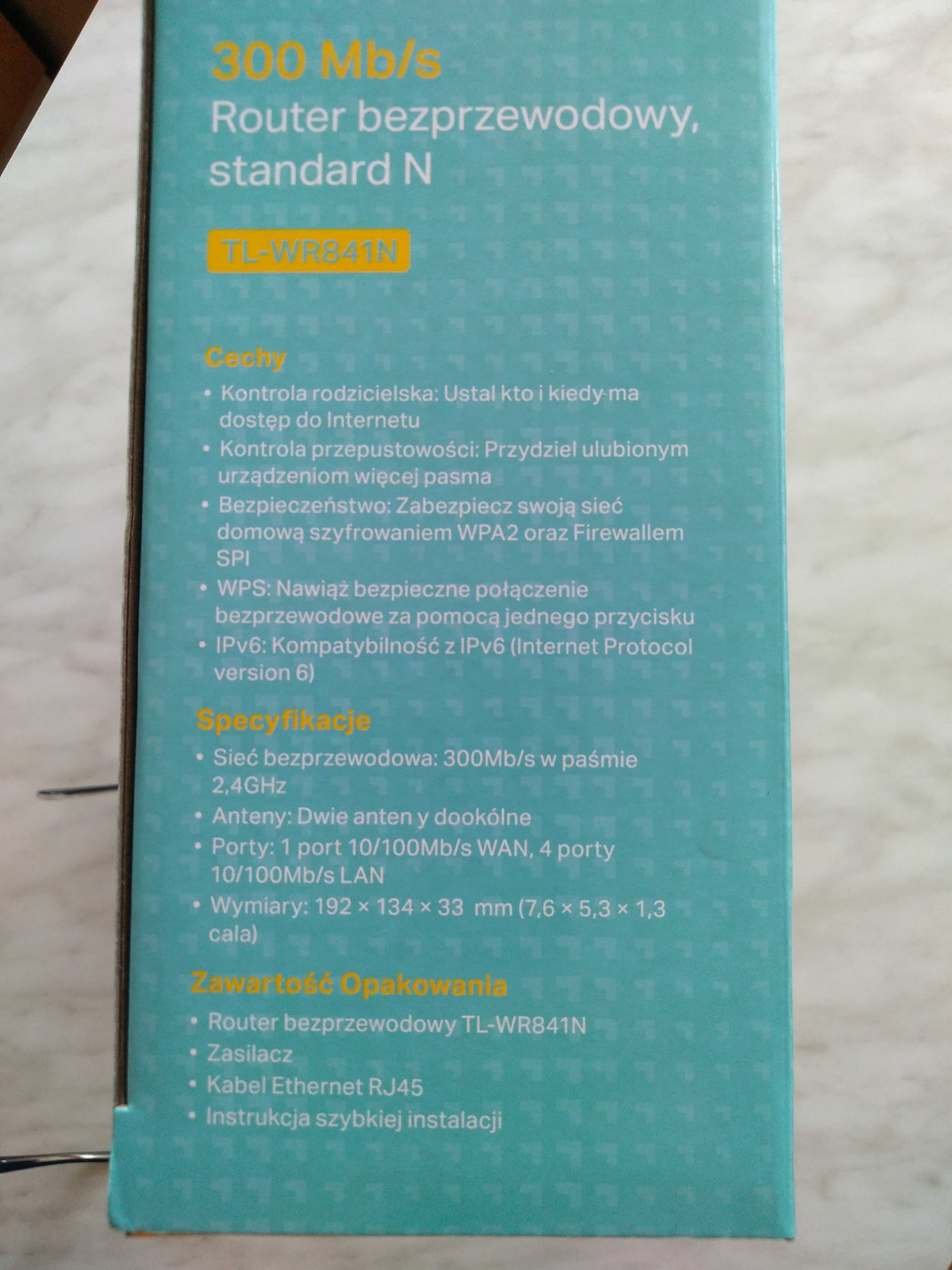 Router bezprzewodowy  TP-LINK  TL-WR841N  300Mb/s