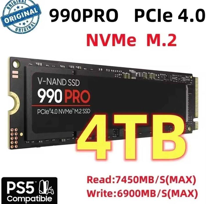 SSD M.2 NVMe PCIe 4.0 – швидкі накопичувачі 1TB / 2TB / 4TB