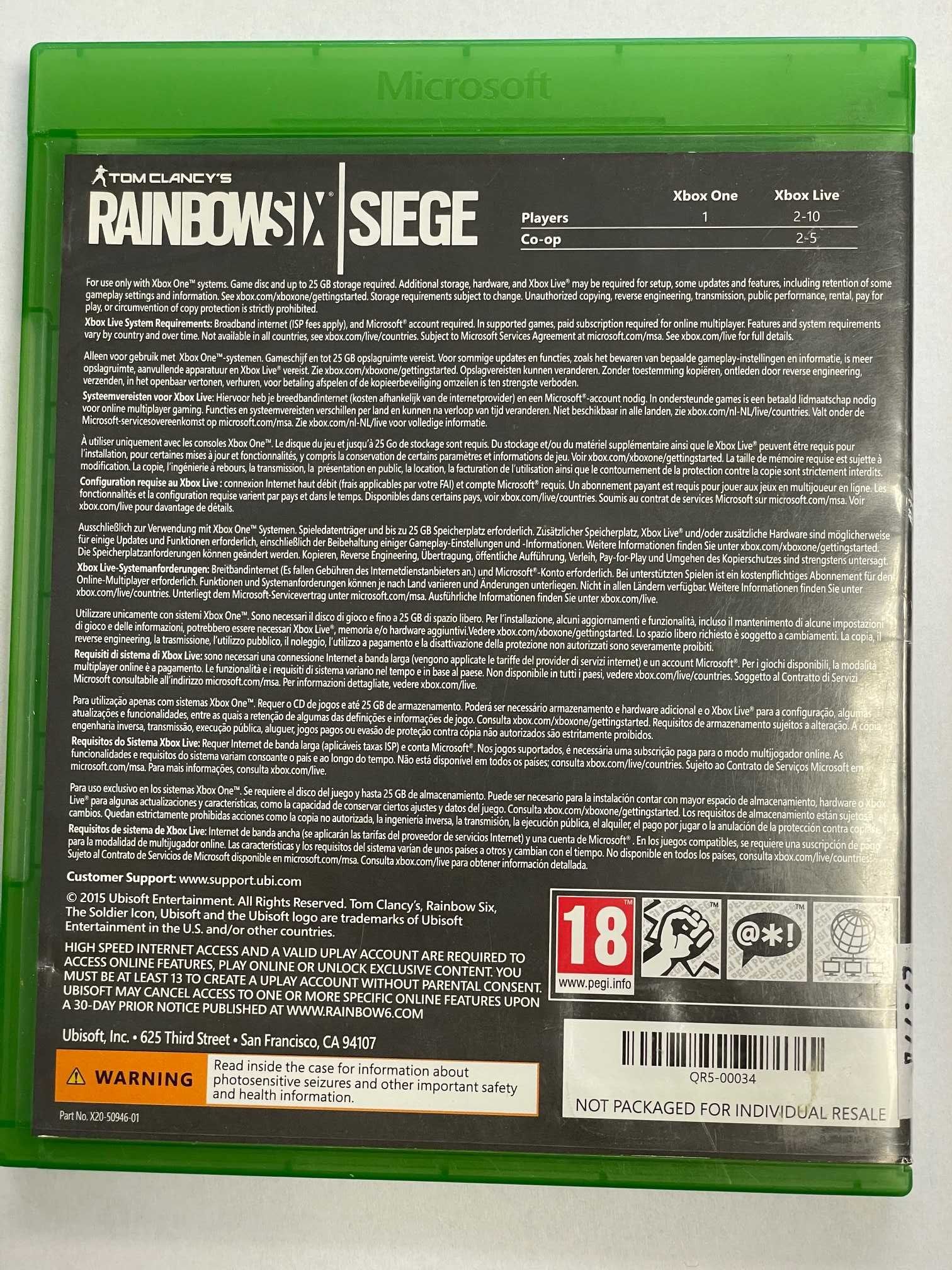 Tom Clancy's Rainbow Six Siege Xbox One