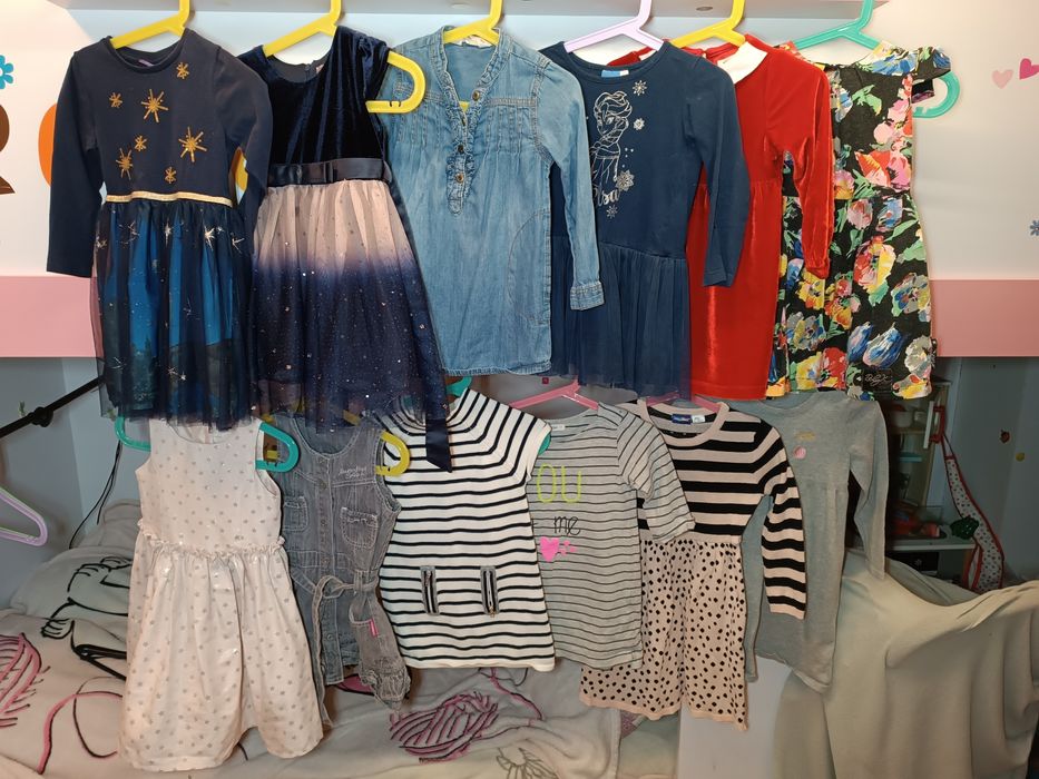 Mega paka ubrań zimowych dla dziewczynki rozmiar 98-104