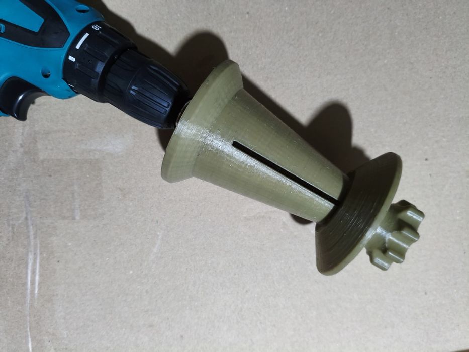 Катушка для змотування відпрацьованого оптоволокна. Насадка на дрель