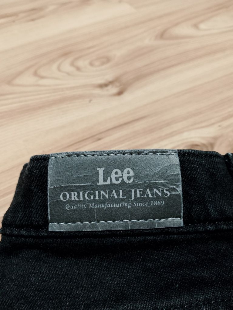 Czarne Damskie Spodnie Jeansowe Dżinsowe Lee Boyfriend Fit Vintage 90'