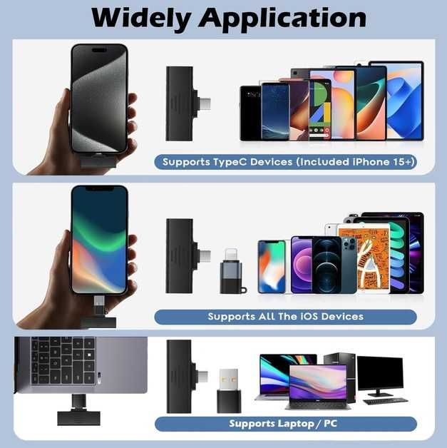 Бездротовий мікрофон петличний CKOKC K80 для iPhone, iPad,Android