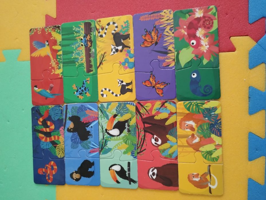 Puzzle 6 sztuk + zagadki smoka obiboka