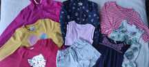 Zestaw mix 9szt dziewczynka 122/128 H&M C&A Cubus Zara Quechua OshKosh