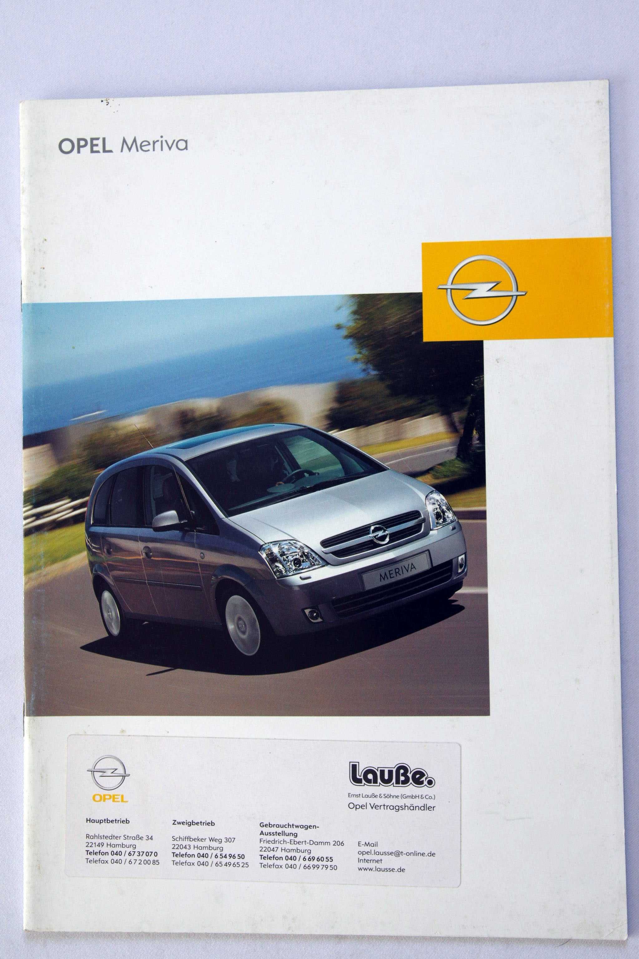 OPEL Meriva A - katalog, prospekt