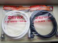 Шланг для душа ZERIX Z02 WHITE и BLACK 150cм белый и черный.