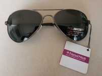 Okulary przeciwsłoneczne Pilotki Polarized Glare protection Czarne