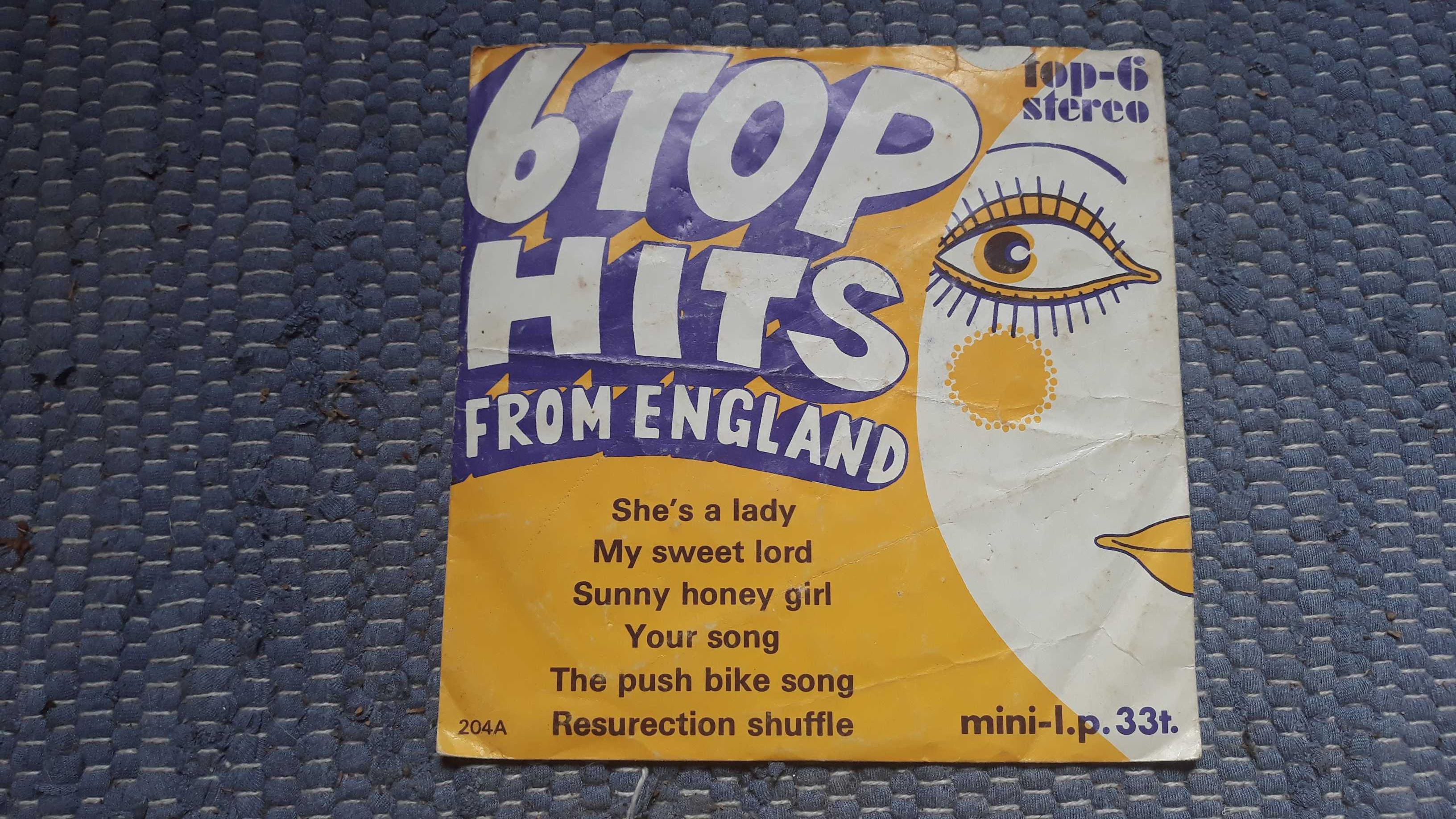 Vários - 6 top hits from England - single vinil - portes incluídos