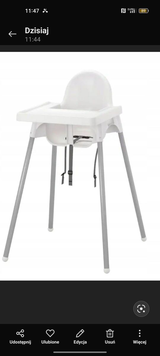 Krzesełko do karmienia dzieci IKEA