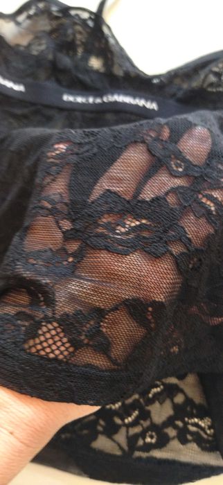 DOLCE & GABBANA top koszulka koronkowa koronka