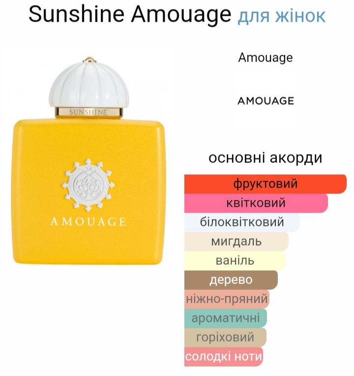 Sunshine від Amouage.Амуаж Саншайн.