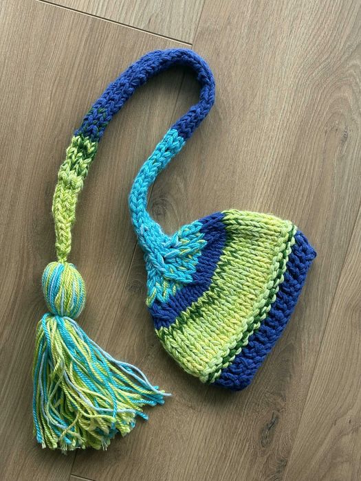 Czapka do sesji noworodkowej. Czapka krasnal Śpioszek.