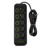 Listwa przedłużacz 5 gniazd + 4x USB + 1x USC-C 3m czarny 98-208#
