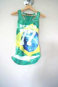 New Look 36 S zielona koszulka bluzka piłkarska brazil do piłki nożnej