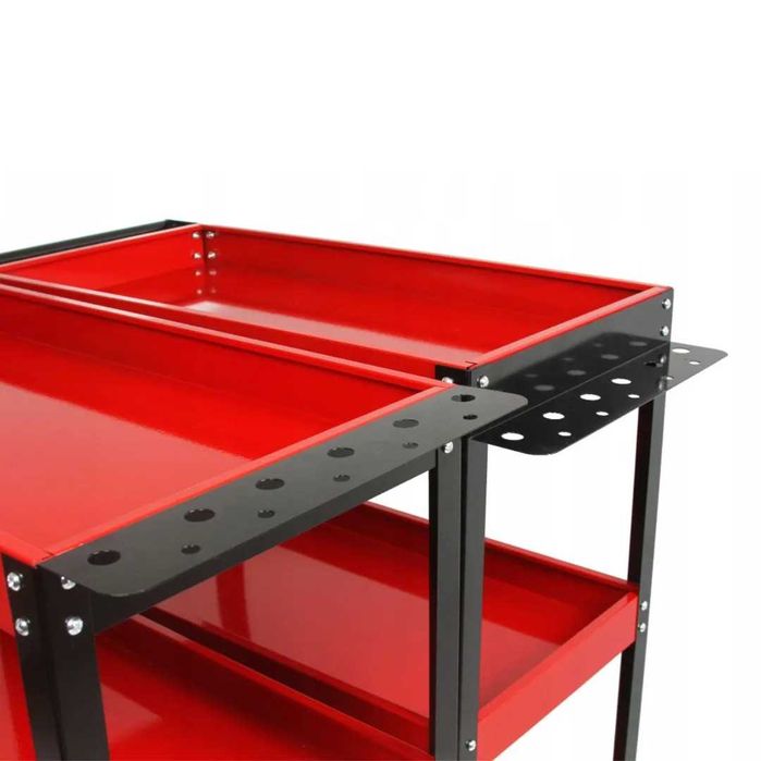 Мобільний сталевий візок 3 полки Тележка для инструментов на колесах