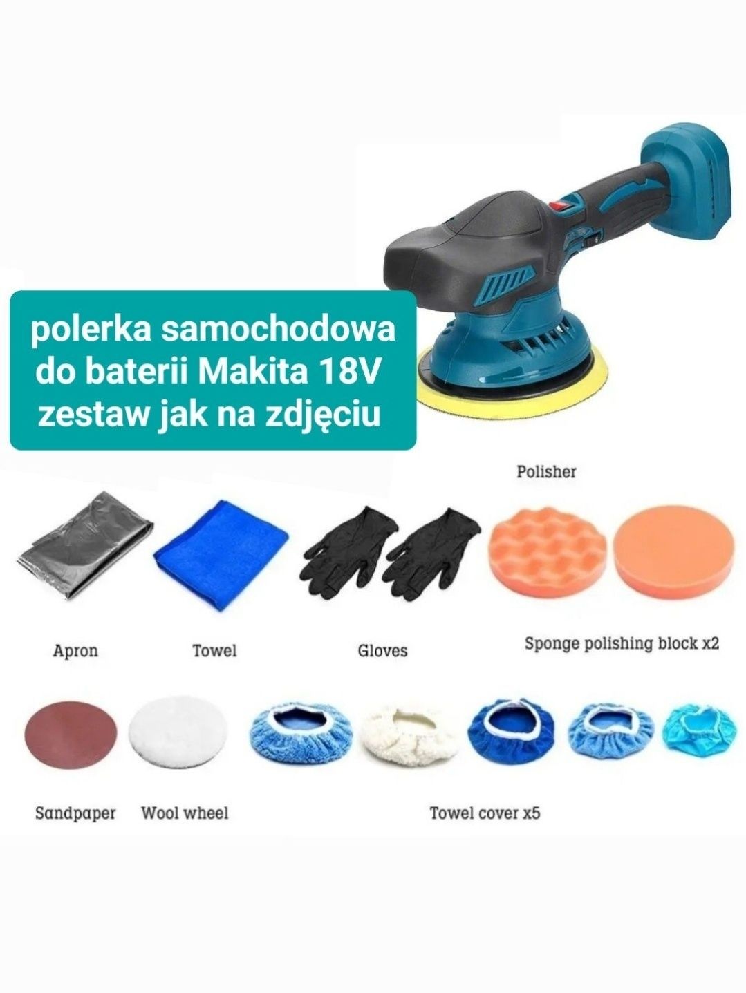 Polerka Samochodowa do baterii Makita 18V 6 biegów