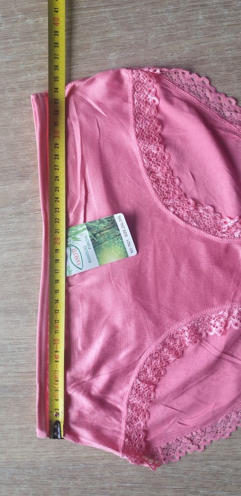 6×bambusowe Damskie majtki figi z koronką 2/3XL, wyższy stan