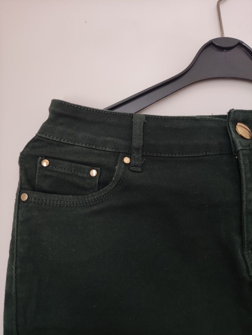 Ciemnozielona jeansowa spódnica mini Onado Jeans XS/S