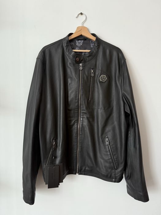 Кожаная куртка Philip Plein XL XXL кожа ягненка