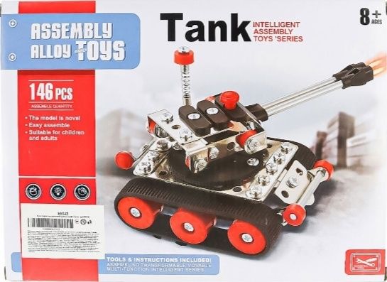 Конструктор металлический танк новый