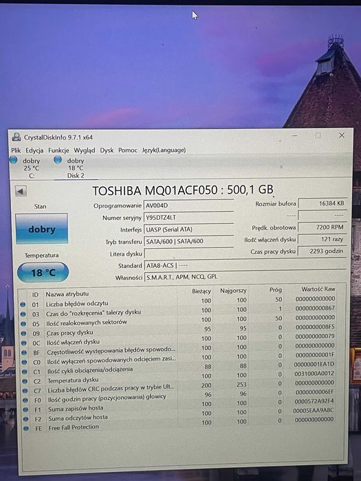dysk twardy 500gb 2,5 sprawny #l8