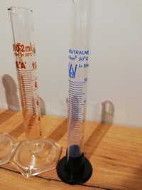 Zestaw 4 laboratoryjnych cylindrów miarowych 10 oraz 25 ml