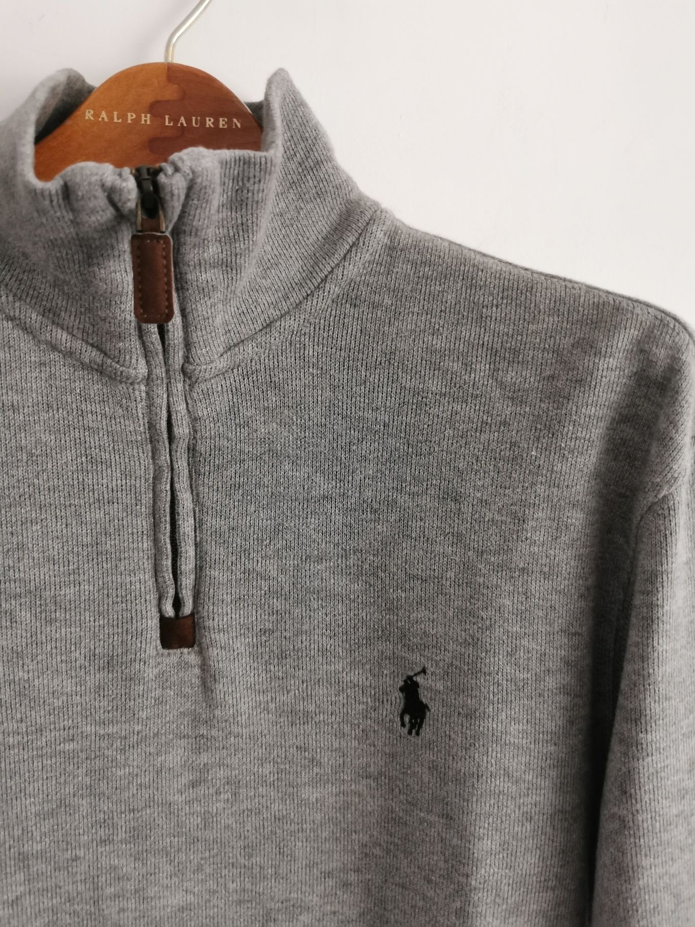 Ralph Lauren sweter z golfem męski logowany XS/S