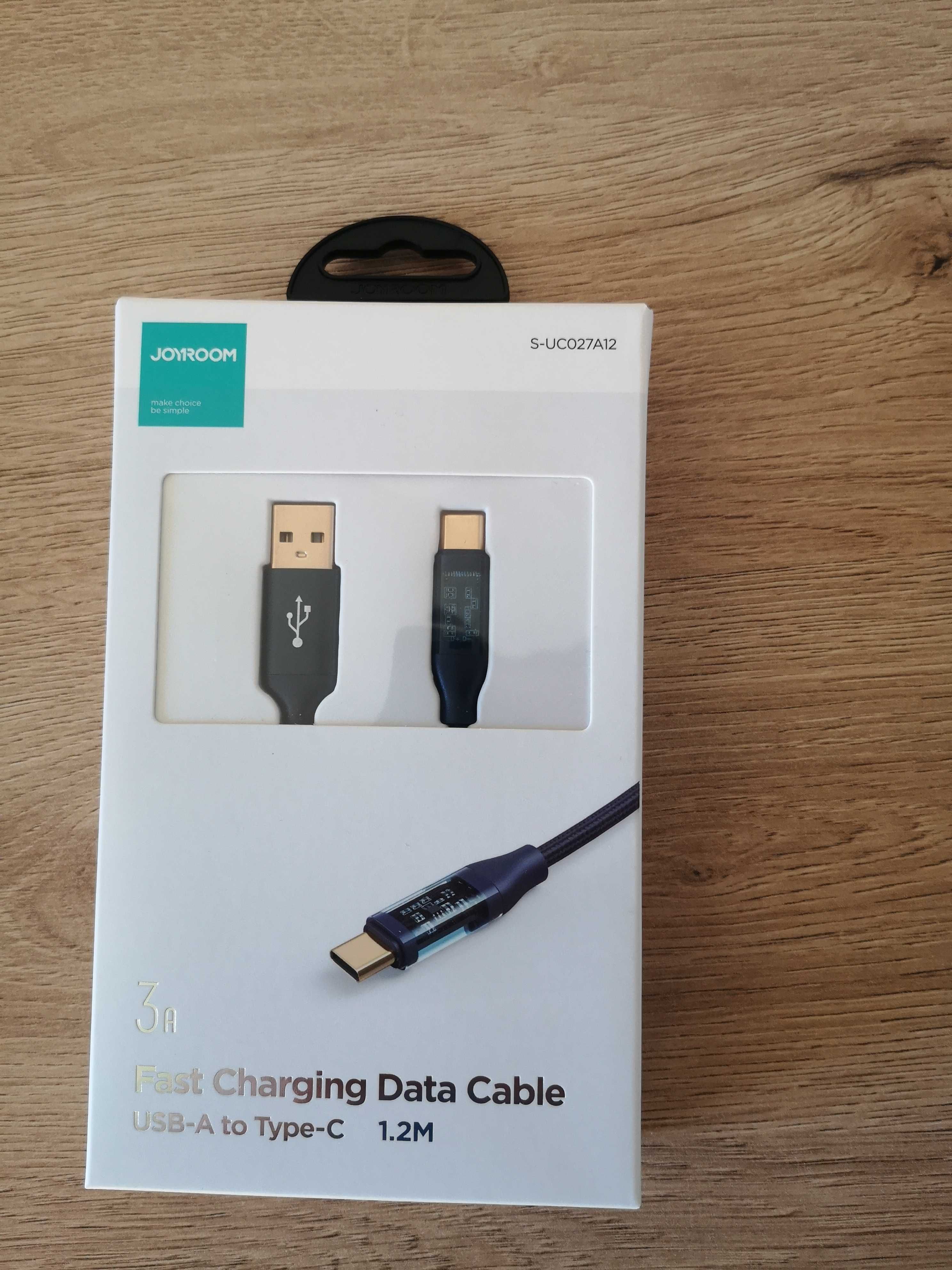 Kabel przewód USB - USB-C do ładowania i transmisji danych niebieski