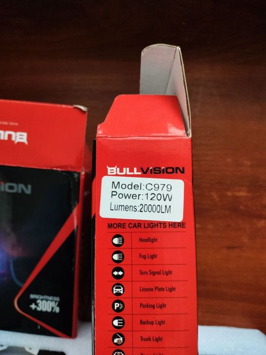 Світлодіодні лампи Bullvision H4 LED 6500K лампочки лед светодиодные