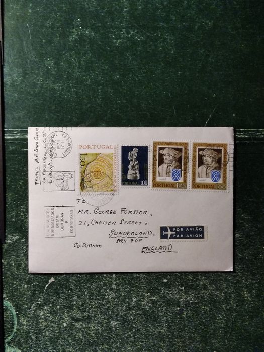 Carta usada com 4 Selos